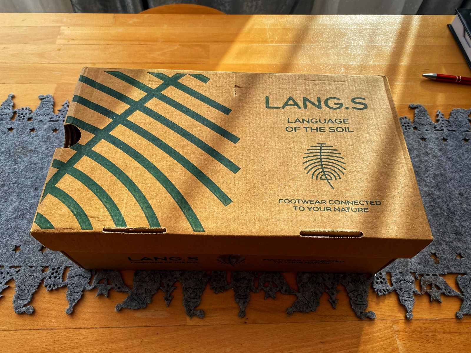 Lang.S shoe box with my TERRA pair in it